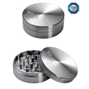BL‘ Edelstahl-Grinder 2-tlg Ø 59/56,5mm H 19mm Inkl. Samtbeutel