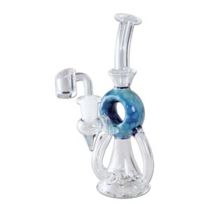 Black Leaf Recyclebong für Öl blau H 210mm Ø 63/16mm NS 14 WS 3mm