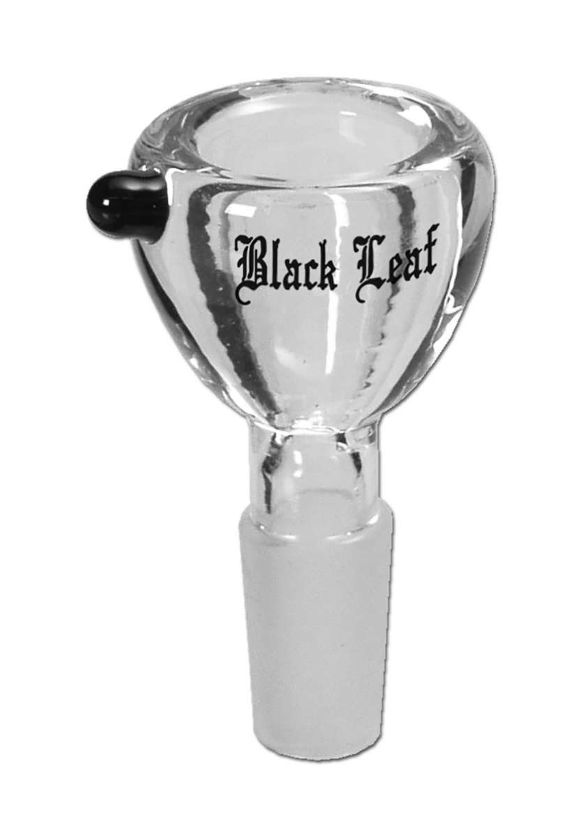 Glaskopf ‚Black Leaf‘ dickwandig NS 14 H 60mm