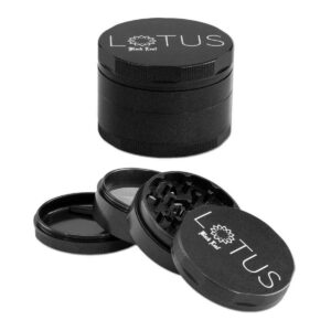 Black Leaf‘ ‚Lotus‘ Grinder 4-tlg. grau Ø 63/58mm H 46mm Granite Beschichtung