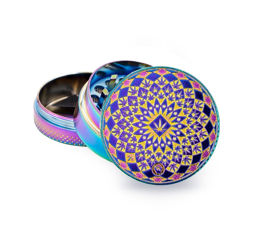 FIRE-FLOW™ Metal Grinder Icy Leaf Pattern (⌀40 mm / 3-parts)