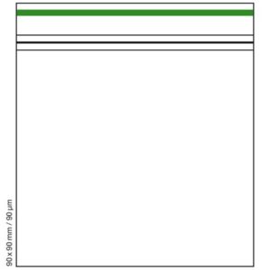 Tütchen, 90um, 90×90 VE 1×100 GREEN LINE